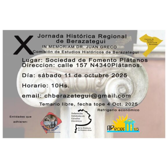 X Jornada Histórica Regional de Berazategui